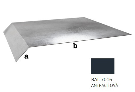 BLIX Podkladní plech r.š. 166 Hliník tl. 0,6 mm RAL 7016 černá antracit