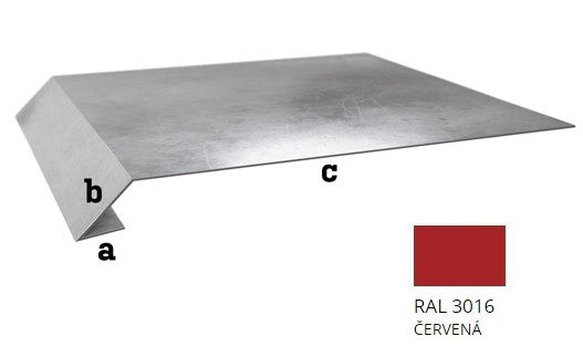 BLIX Hliník tl. 0,6 mm Okapní plech r.š. 750 R3016 Črv