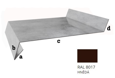 BLIX Parapet r.š. 400 Hliník tl. 0,6 mm RAL 8017 Hnědá