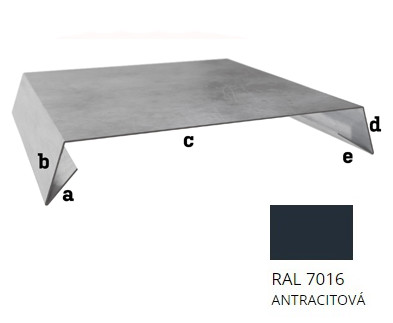 BLIX atiky r.š. 333 Hliník tl. 0,6 mm RAL 7016 černá antracit