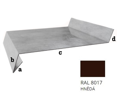 BLIX Parapet r.š. 190 Pozink tl. 0,5 mm RAL 8017 Hnědá