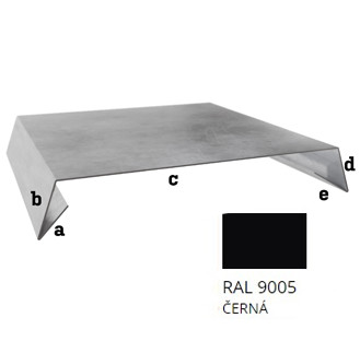 BLIX atiky r.š. 312,5 Pozink tl. 0,5 mm RAL 9005 Černa