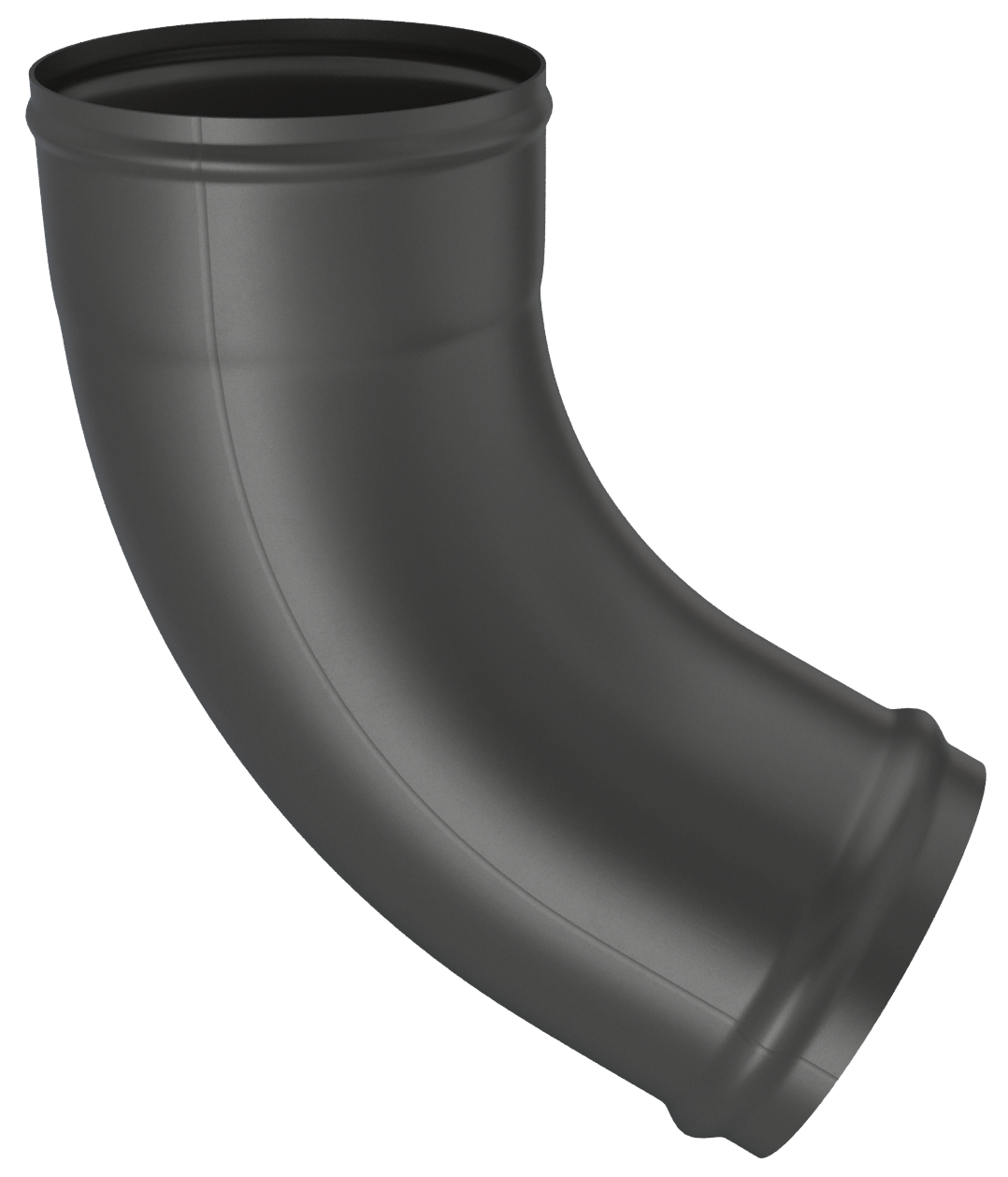 ZAMBELLI Pozink-lak svody 100 mm Výtokové koleno 72° R9005 -černá