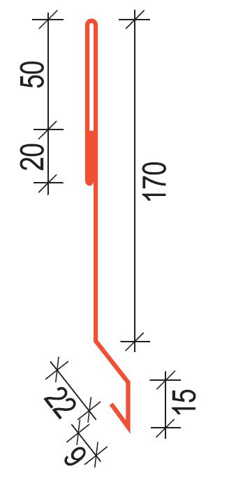 SATJAM Klempířské doplň.RAPID AluMat ZLRP170 Závětrná liš.pl. RAPID R7016 -černáA