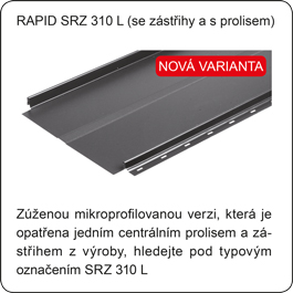 SATJAM RAPID SRZ310L 0,5mm PE25 R9005 -černá