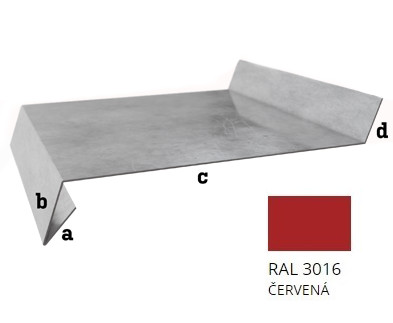 BLIX Parapet r.š. 150 Pozink tl. 0,5 mm RAL3011 Červená