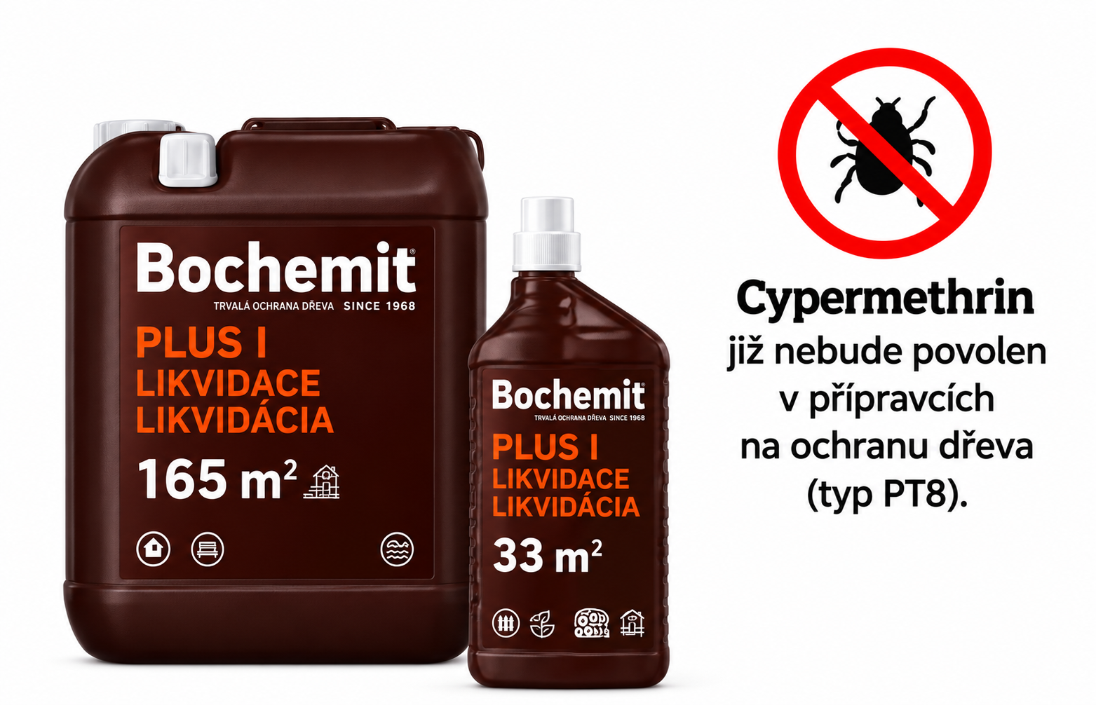 Přípravky Bochemit a upozornění na změny v používání cypermethrinu.