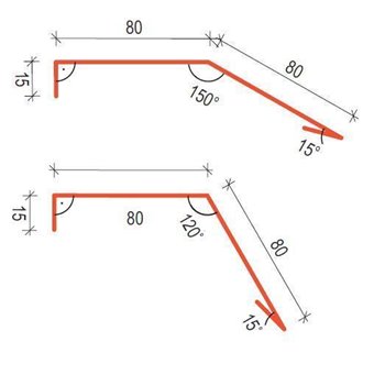 Klempířské doplňky PE25 - OPF150 okapní plech pod fólii - RAL 9005 Černa