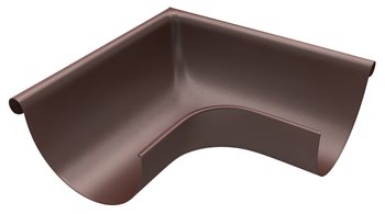 Pozink-lak žlaby r.š. 330 mm - Roh vnější 330/90° - RAL 8017 Hnědá