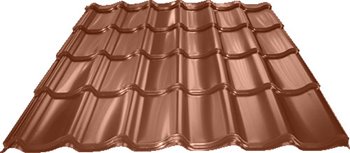 Satjam ROOF - RC Tašková tab. 1100 PES 25 - RAL 8004 cihlově červená
