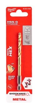 Vrtáky do kovu - RED HEX HSS-G TiN Ø 5.5 mm - 1 ks