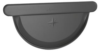 Pozink-lak žlaby r.š. 250 mm - Čelo 250 mm - RAL 9005 Černa