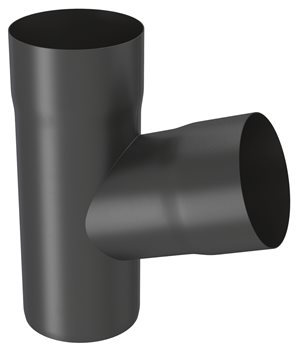 Pozink-lak svody 80 mm - Odbočka svodové roury 80/80 - RAL 9005 Černa