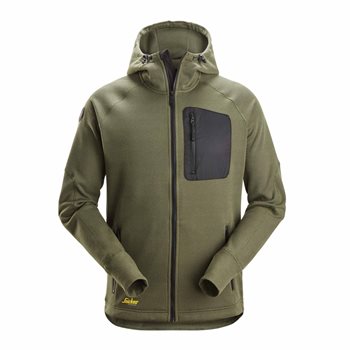 SNICKERS - Mikiny,košile,trika - Mikina s kapucí FlexiWork Mesh KHAKI - XL