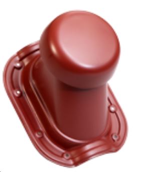 Průchody střechou GRANDE - SGP-OKI odvětrávací komínek 125 mm - RAL 7024 Grafitová šeď