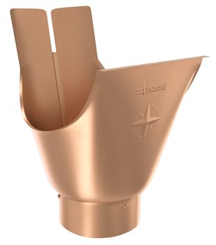 Měděné žlaby r.š. 330 mm - Kotlík oválný 330/100