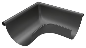 Pozink-lak žlaby r.š. 250 mm - Roh vnější 250/90° - RAL 9005 Černa
