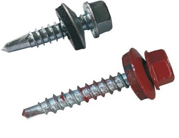 Spojovací vruty lakovaný - SDT samovr.šrouby-dřevo 4,8x35 - RAL 8017 Hnědá