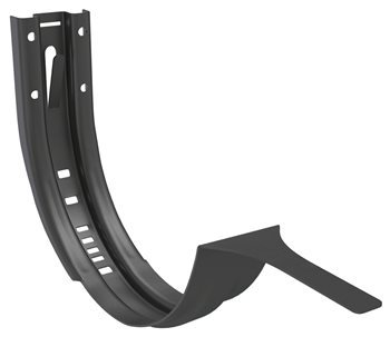 Pozink-lak žlaby r.š. 250 mm - Žlabový hák 250 čelní montáž - RAL 9005 Černa