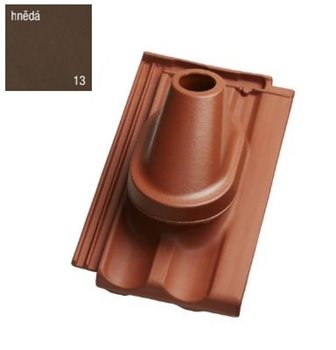 Průchody střechou Renoton 11/Traditon 12 (HR11/FR1 - Komplet anténní průchodka - Hnědá engoba
