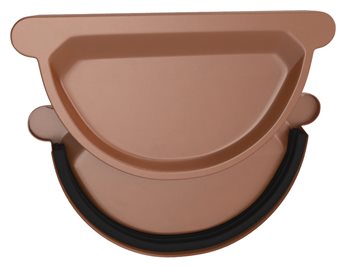 Pozink-lak žlaby r.š. 330 mm - Čelo nasouv. s těsněním 330 mm - RAL 8004 cihlově červená