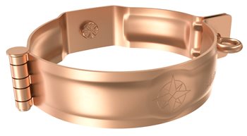 Měděné svody 100 mm - Objímka svodu pro šroub.trn