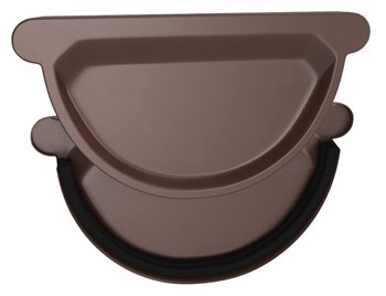 Pozink-lak žlaby r.š. 280 mm - Čelo nasouv. s těsněním 280 mm - RAL 8017 Hnědá