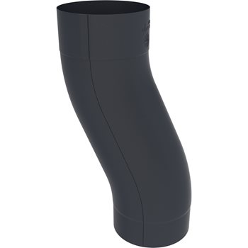 COLORDUR ø 100 mm - Soklové koleno ø 100 mm - RAL 7016 černá antracit