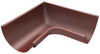 Pozink-lak žlaby r.š. 250 mm - Roh vnitřní 250/90° - RAL 3009 Tmavě červená