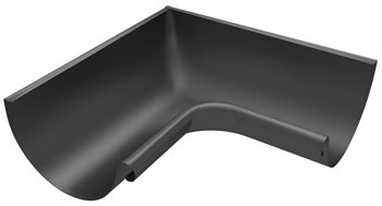 Pozink-lak žlaby r.š. 250 mm - Roh vnitřní 250/90° - RAL 9005 Černa