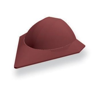 Plastové prvky hřebene - Koncovka valby oblá - RR 032 Tmavě hnědá