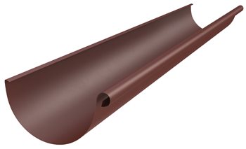 Pozink-lak žlaby r.š. 250 mm - Žlab půlkruhový 250 d. 6m - RAL 3009 Tmavě červená