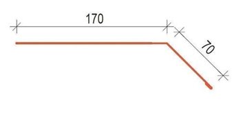 Klempířské doplňky PE25 - OP170 okapní plech - RAL 7016 černá antracit