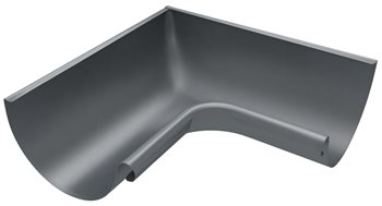 Pozink-lak žlaby r.š. 280 mm - Roh vnitřní 280/90° - RAL 7016 černá antracit