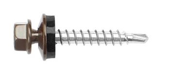 Klempířský (farmářský) vrut - 4,8x35 EPDM barvený - RAL 8004 cihlově červená