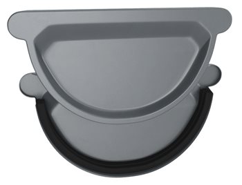 Pozink-lak žlaby r.š. 250 mm - Čelo nasouv. s těsněním 250 mm - RAL 7016 černá antracit