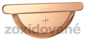 Měděné žlaby r.š. 400 mm - Čelo profilované k falcování