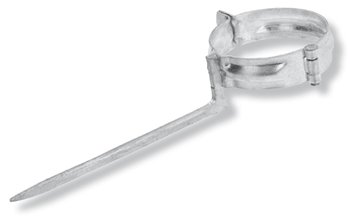 Titanzinkové svody 120 mm - Objímka svodu trn 300 mm