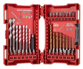 Vrtáky do více materiálů - Sada ShW CD Drill+Drive TiN MM 2 x 8 Set - 39 ks