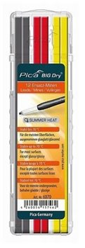Značkovače - PICA BIG Dry náhradní tuhy hran. (čnr, črv, žl)
