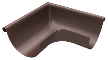 Pozink-lak žlaby r.š. 280 mm - Roh vnější 280/90° - RAL 8017 Hnědá