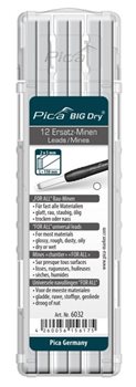 Značkovače - PICA BIG Dry náhradní tuhy hran. (bílé) - Bílá