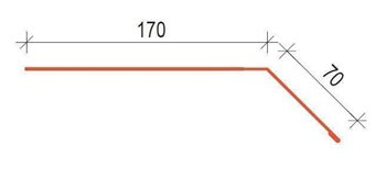 Klempířské doplňky TOPMAT - OP170 okapní plech - RAL 7016 černá antracit