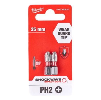 Bity a nástavce - Šroubovací bity ShW PH2 25 mm - 2 ks