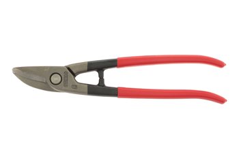 STUBAI - nůžky na plech - Nůžky zahnuté PRAVÉ 250 mm pogumované - Červená